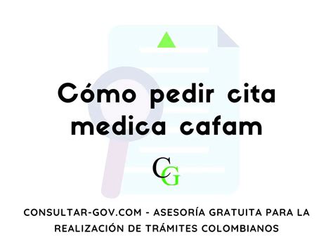 pedir cita cafam|Cita Médica Cafam